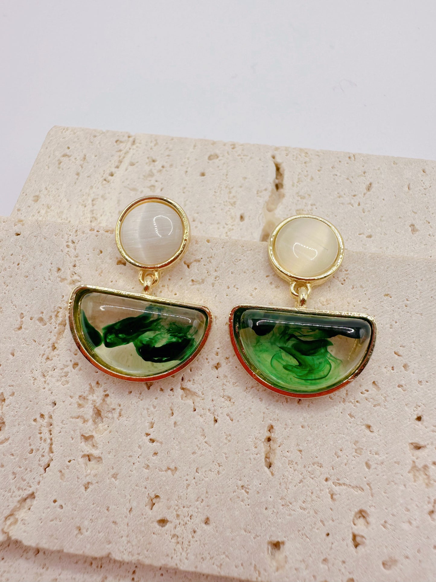 Emma Pick Acrylic Geometric Drop Earrings