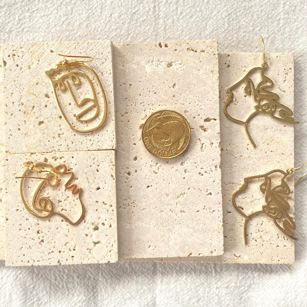 Emma Original Golden Abstract Faces