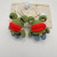 Emma Original Crocheted Red Lip Frog Key Chains