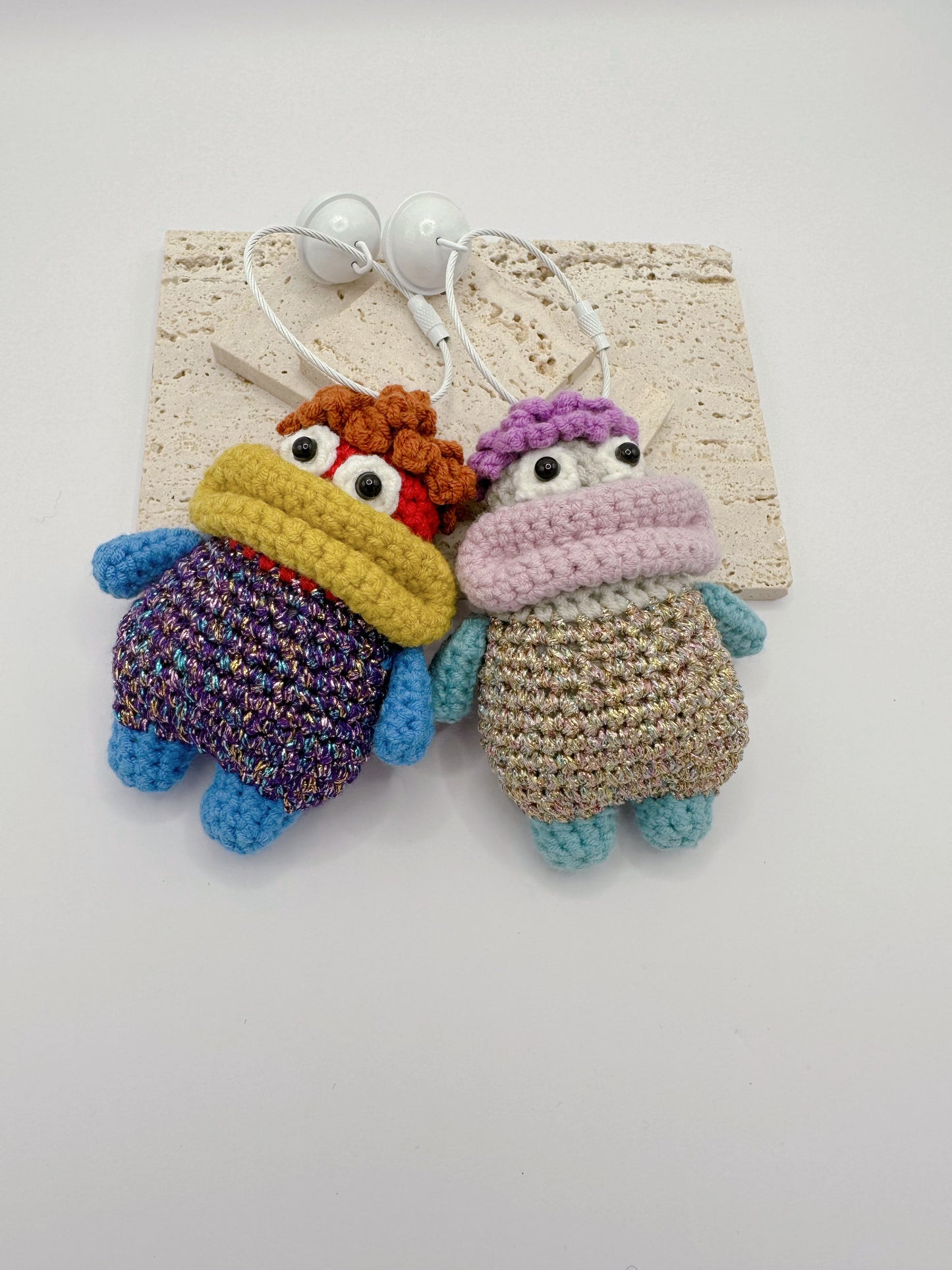 Emma Original Crocheted Big Mouth Monster Key Chains