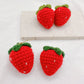 Emma Original Crocheted Strawberry Drop Earrings