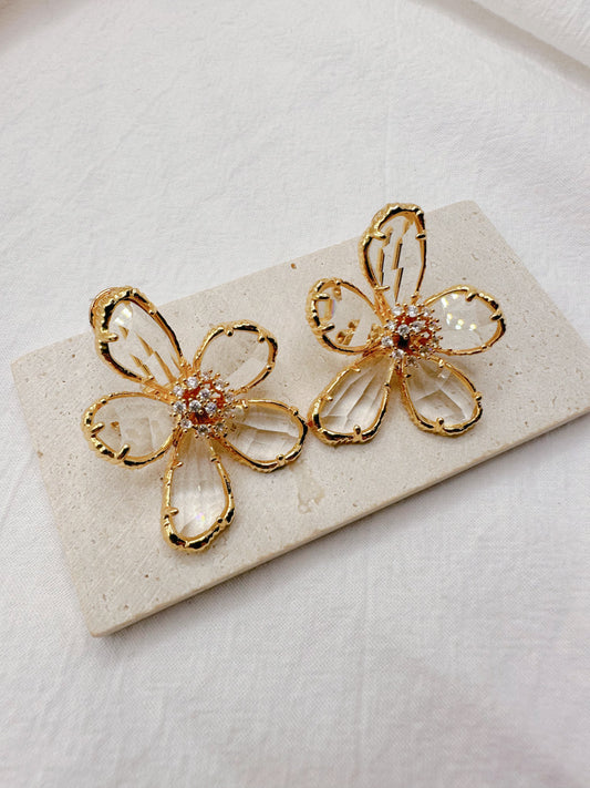Emma Pick Crystal Flower Earrings
