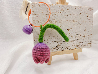 Emma Original Crocheted Gradient Tulip Key Chains